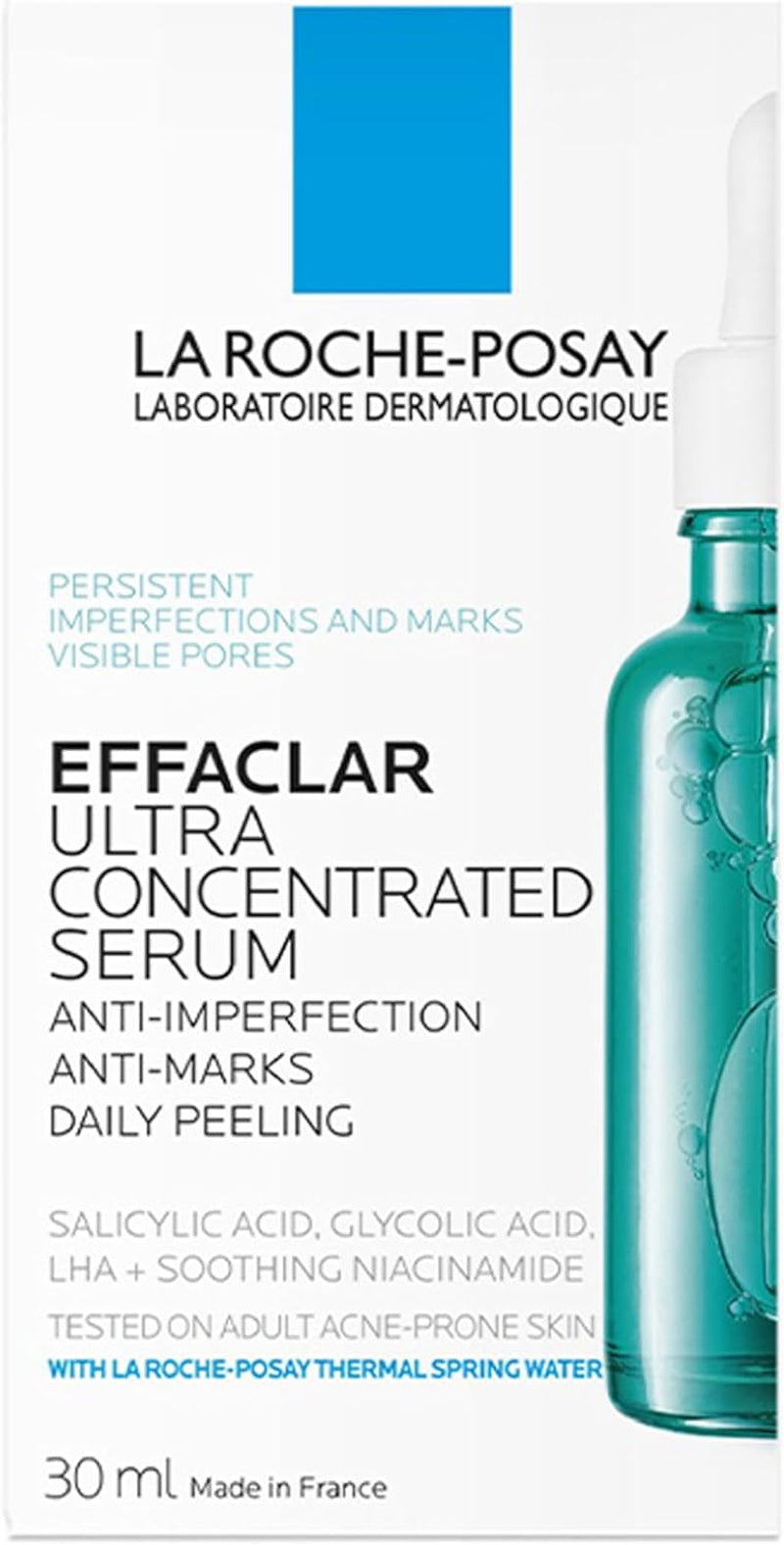 La Roche-Posay Effaclar Ultra Concentrated Serum 30Ml - Anti-Imperfections and Marks Face Serum for Acne-Prone Skin, Salicylic Acid & Niacinamide