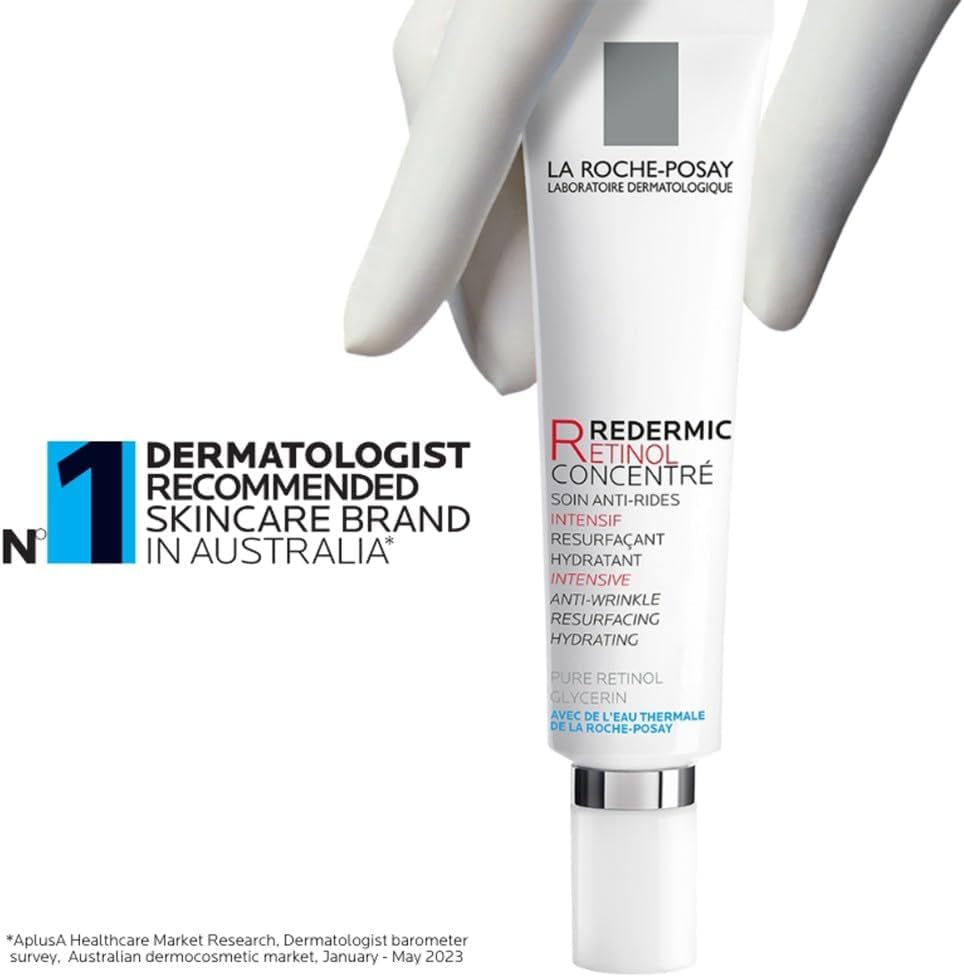 La Roche-Posay Redermic Retil Anti-Ageing Moisturiser 30Ml - Night Face Cream with Retil for Wrinkles, Smooths Skin Tone, Sensitive Skin Formula, Firming Action