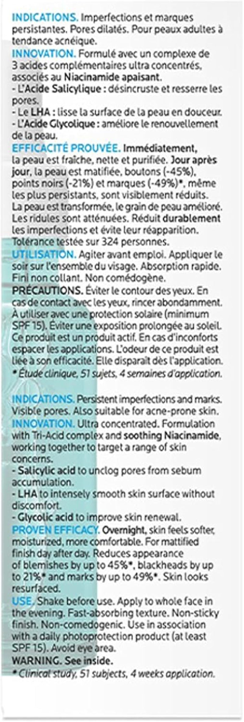 La Roche-Posay Effaclar Ultra Concentrated Serum 30Ml - Anti-Imperfections and Marks Face Serum for Acne-Prone Skin, Salicylic Acid & Niacinamide