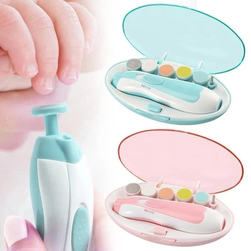 Electric Baby Nail Trimmer Infant Newborn Safe Grinder Clipper Tools Set
