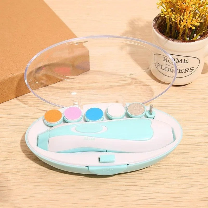 Electric Baby Nail Trimmer Infant Newborn Safe Grinder Clipper Tools Set