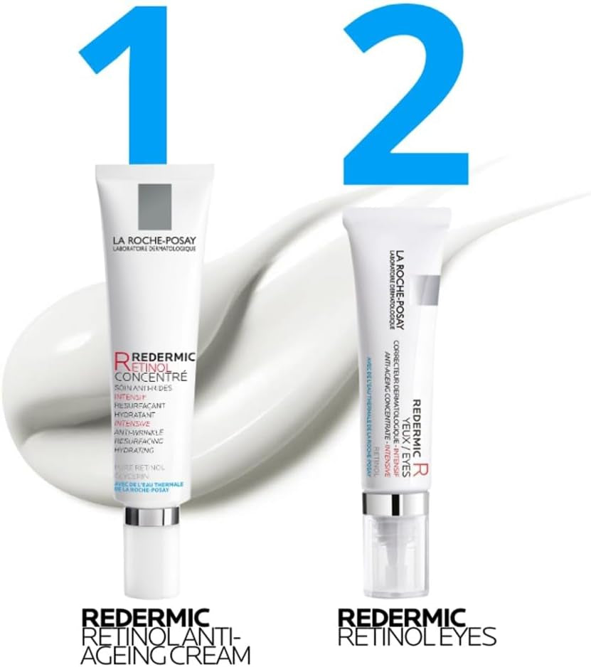 La Roche-Posay Redermic Retil Anti-Ageing Moisturiser 30Ml - Night Face Cream with Retil for Wrinkles, Smooths Skin Tone, Sensitive Skin Formula, Firming Action