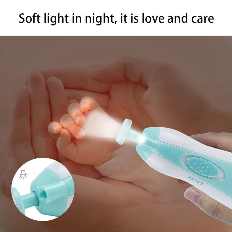 Electric Baby Nail Trimmer Infant Newborn Safe Grinder Clipper Tools Set