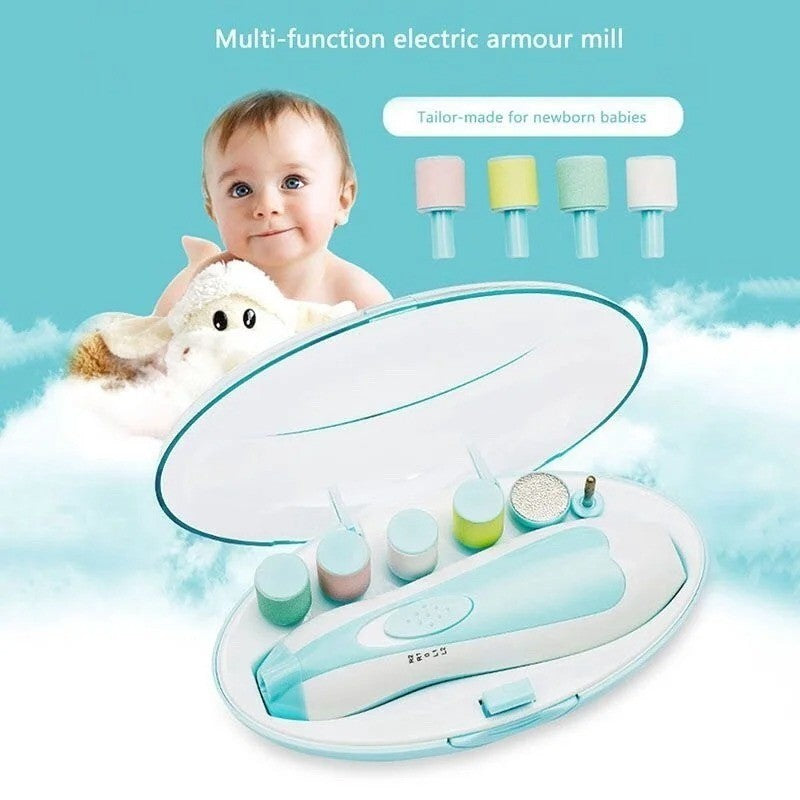 Electric Baby Nail Trimmer Infant Newborn Safe Grinder Clipper Tools Set