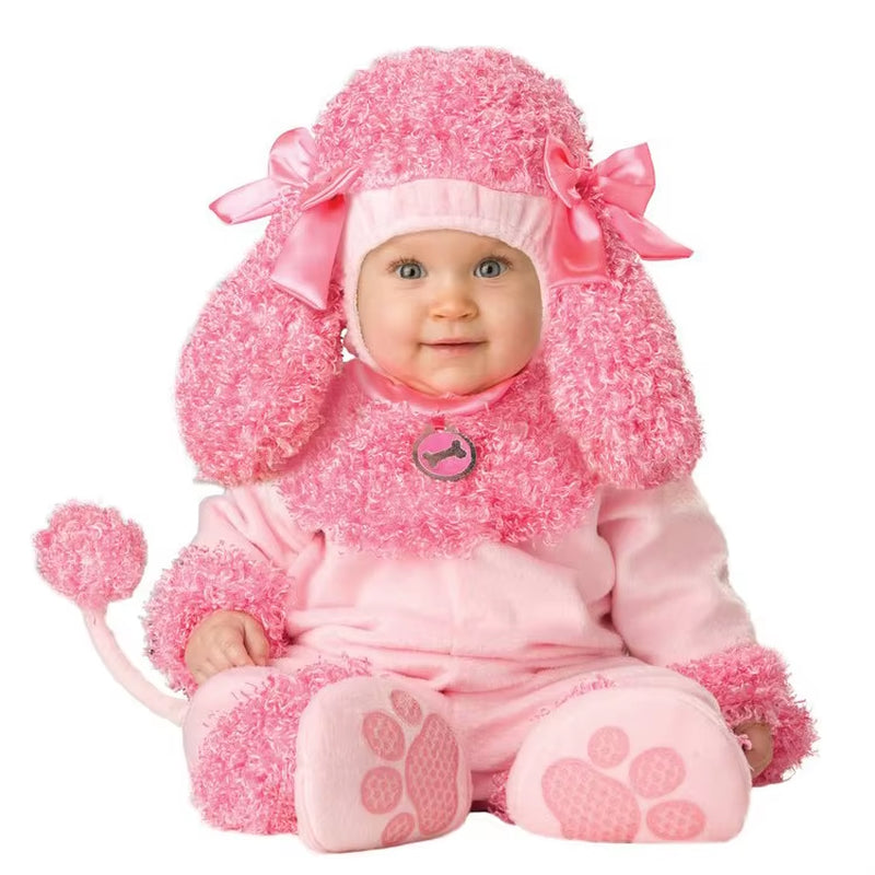 Unisex Kangaroo Dog Fancy Dress Infant Dragon Shark Lobster Bunny Poodle Dog Animal Onesie Cute Pink Monster Baby Costume