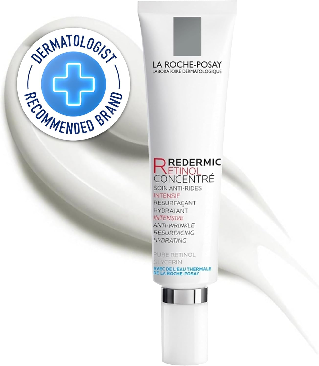 La Roche-Posay Redermic Retil Anti-Ageing Moisturiser 30Ml - Night Face Cream with Retil for Wrinkles, Smooths Skin Tone, Sensitive Skin Formula, Firming Action
